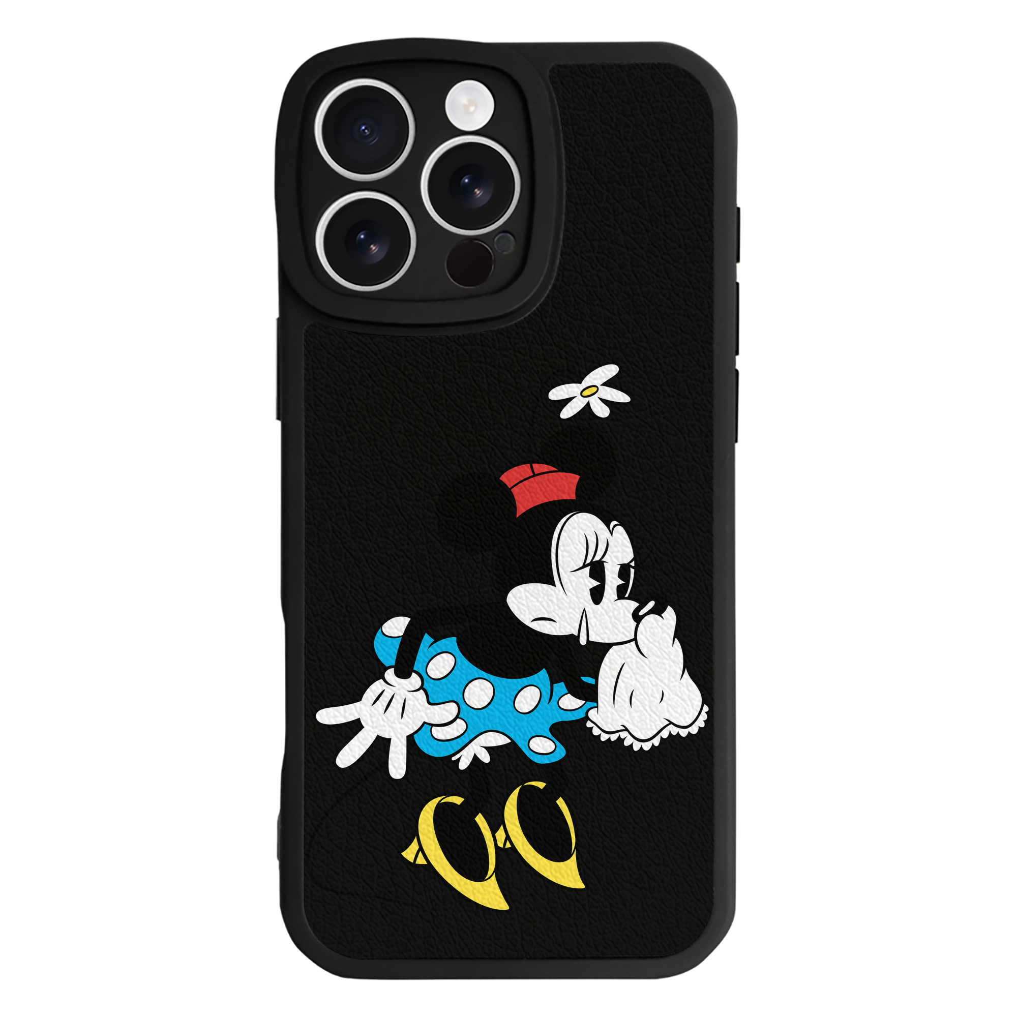 （画像用） ミッキーマウス Mickey Mouse 【iPhone 16シリーズ対応】シリコンスマホケース（レザー調） 材質：シリコン